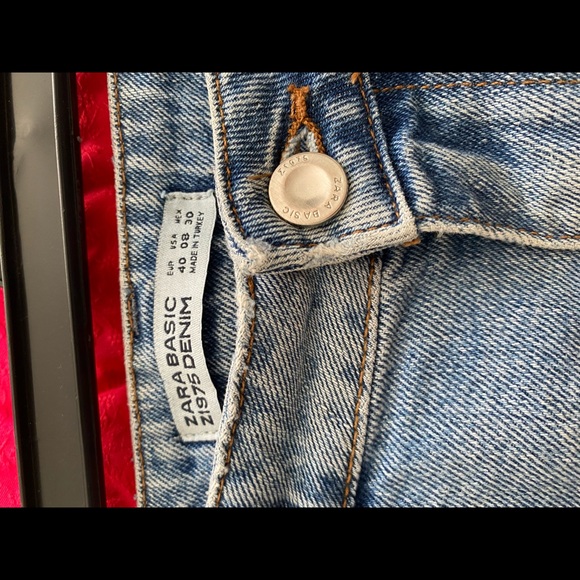 ZARA denim embroidered shorts - Picture 6 of 8